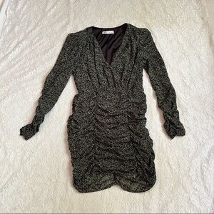 Zara blogger favorite draped long sleeve mini dress